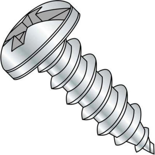 Kanebridge Self-Drilling Screw, #8-15 x 1/2 in, Zinc Plated Steel Pan Head Combination Phillips/Slotted Drive 0808ACP